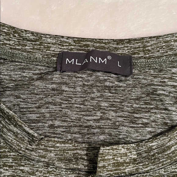 NWOT MLANM Casual Slim Fit Henley long sleeve shirt - Picture 3 of 3